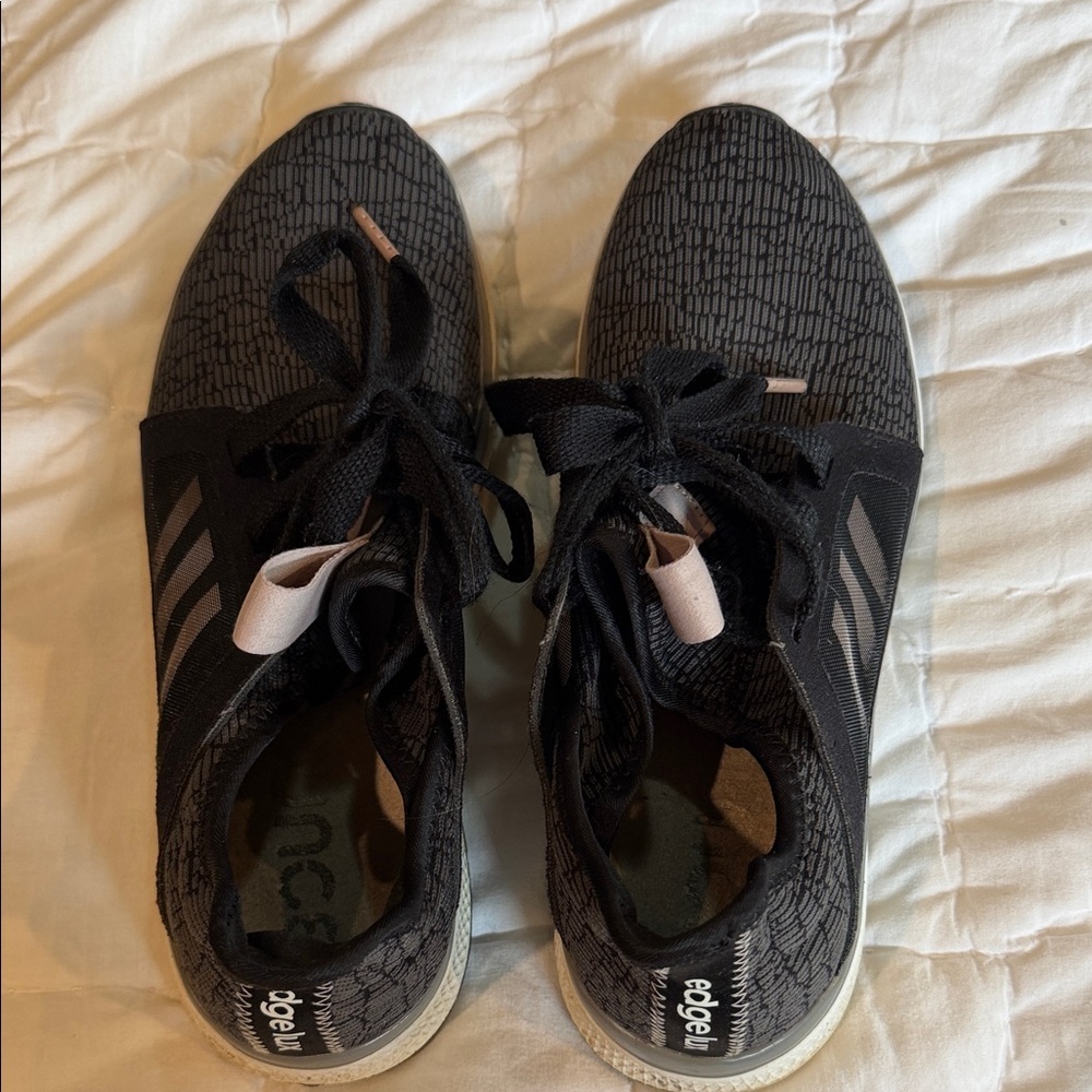 Adidas Black and Pink Running Shoes